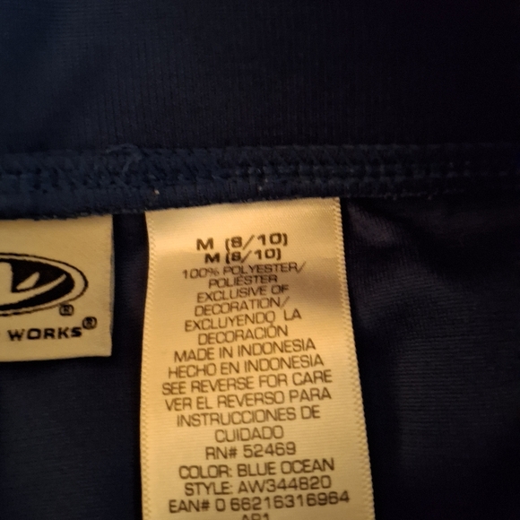 Athletic Works Women's Cropped Blue and White Athletic Joggers - Picture 6 of 7